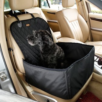 Bevestigen Beeldhouwwerk boiler Hond autostoel cover huisdier zitje waterproof - Zwart
