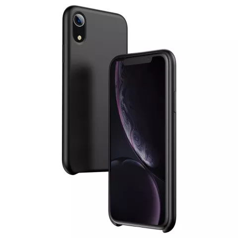 Baseus Original LSR Series Liquid Silicone Gel Case geschikt voor iPhone XR Hoes - Zwart