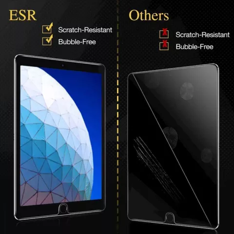 ESR Premium 9H Clear + Frame screenprotector geschikt voor iPad 10.2 (2019 2020 2021) - transparant