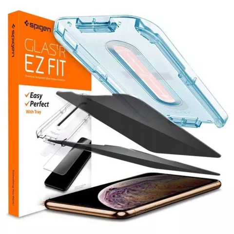 Spigen Privacy Glass + Frame screenprotector geschikt voor iPhone 11 - transparant