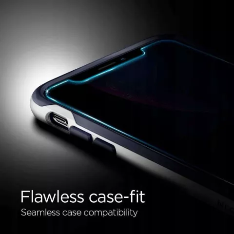 Spigen Privacy Glass + Frame screenprotector geschikt voor iPhone 11 - transparant