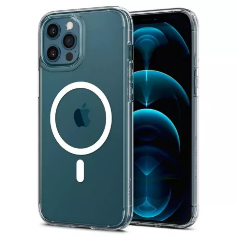 Spigen Ultra Hybrid Magneetring TPU Air Cushion hoesje geschikt voor iPhone 12 Pro Max - transparant