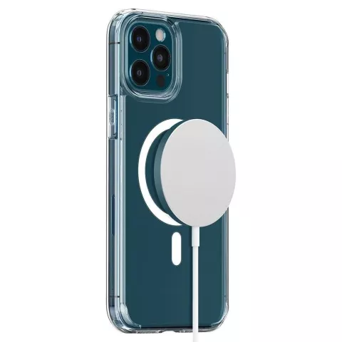 Spigen Ultra Hybrid Magneetring TPU Air Cushion hoesje geschikt voor iPhone 12 Pro Max - transparant