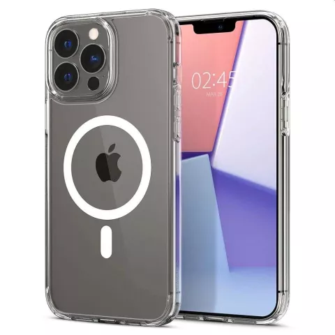 Spigen Ultra Hybrid Magneetring TPU met Air Cushion hoesje geschikt voor iPhone 13 Pro Max - transparant