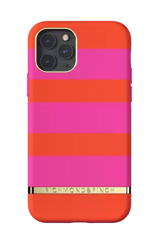 Richmond &amp; Finch Magenta Stripe strepen hoesje geschikt voor iPhone 11 Pro - roze