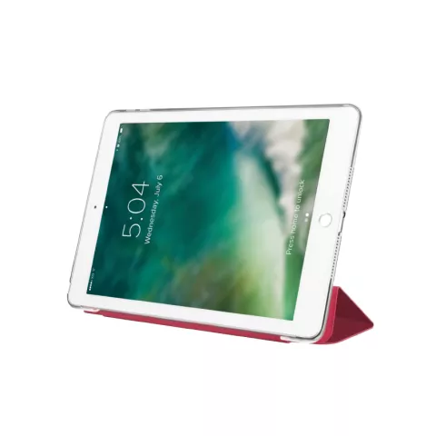 Xqisit Soft touch cover hoes geschikt voor iPad 10.2 (2019 2020 2021) - rood