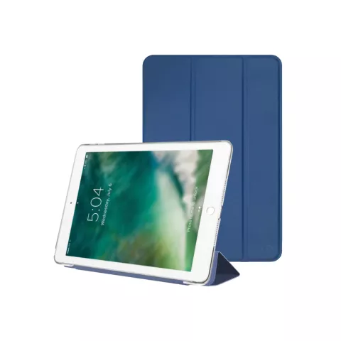 Xqisit Soft touch cover hoes geschikt voor iPad 10.2 (2019 2020 2021) - blauw