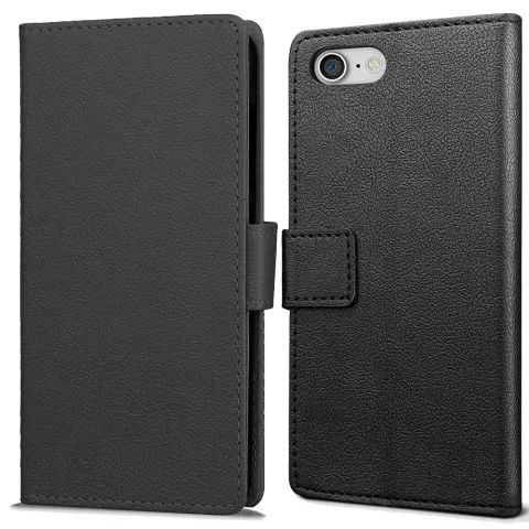 Just in Case Wallet Case hoesje geschikt voor iPhone SE 2020 en iPhone SE 2022 - zwart