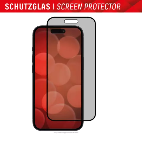 Displex Privacy Glass Screenprotector geschikt voor iPhone 15 Plus &amp; iPhone 15 Pro Max - Transparant