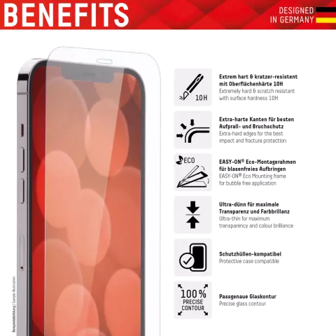 Displex Real Glass Screenprotector geschikt voor iPhone 13 mini - Transparant