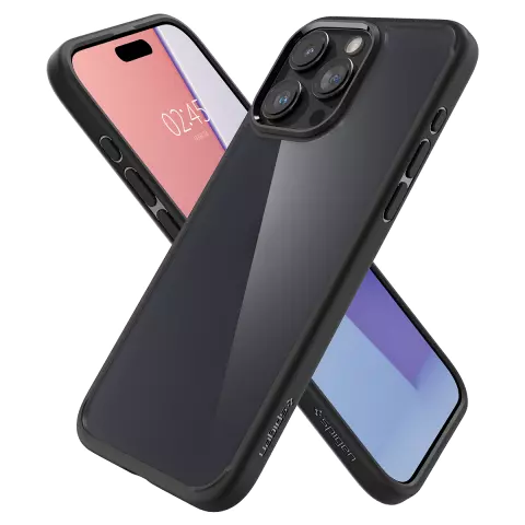 Spigen Ultra Hybrid hoesje geschikt voor iPhone 15 Pro - Zwart