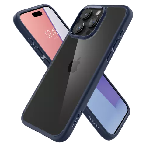 Spigen Ultra Hybrid hoesje geschikt voor iPhone 15 Pro - Blauw