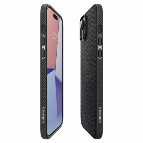 Spigen Liquid Air Case hoesje geschikt voor iPhone 15 - zwart