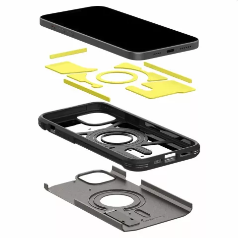 Spigen Tough Armor Magfit Case hoesje geschikt voor iPhone 15 - zwart