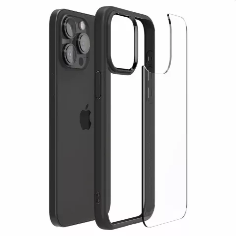 Spigen Ultra Hybrid Case hoesje geschikt voor iPhone 15 Pro Max - Matte zwart