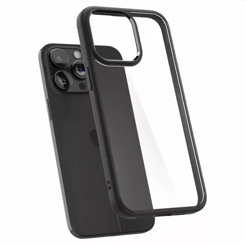 Spigen Ultra Hybrid Case hoesje geschikt voor iPhone 15 Pro - Matte zwart