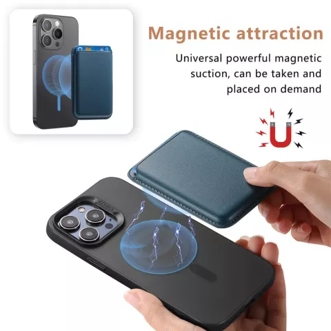 Magnetische pashouder geschikt voor iPhone met MagSafe Card Holder Wallet - Blauw