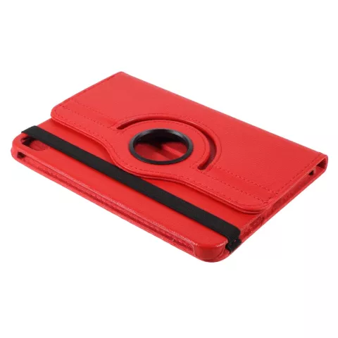 360 Rotating bookcase Vegan Leather hoes geschikt voor iPad mini 6 2021 &amp; iPad mini 7 2024 - rood