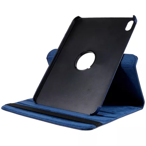 360 Rotating bookcase Vegan Leather hoes geschikt voor iPad 10e gen 10.9 inch 2022 - blauw