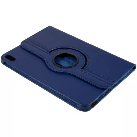 360 Rotating bookcase Vegan Leather hoes geschikt voor iPad 10e gen 10.9 inch 2022 - blauw