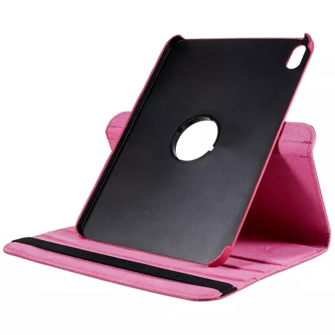 360 Rotating bookcase Vegan Leather hoes geschikt voor iPad 10e gen 10.9 inch 2022 - roze