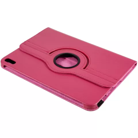 360 Rotating bookcase Vegan Leather hoes geschikt voor iPad 10e gen 10.9 inch 2022 - roze