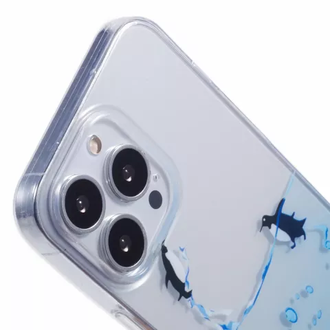 Pinguin Ocean TPU hoesje geschikt voor iPhone 12 en iPhone 12 Pro - doorzichtig