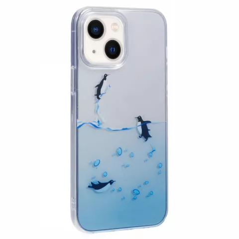 Pinguin Ocean TPU hoesje geschikt voor iPhone 13 - doorzichtig