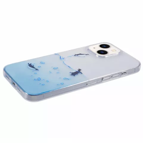 Pinguin Ocean TPU hoesje geschikt voor iPhone 13 - doorzichtig