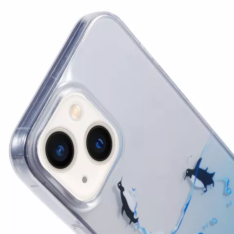 Pinguin Ocean TPU hoesje geschikt voor iPhone 13 - doorzichtig