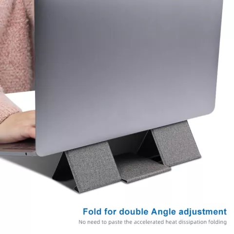 Lichtgewicht Opvouwbare Magnetische Laptop Standaard Inklapbare Design Houder - Donkergrijs