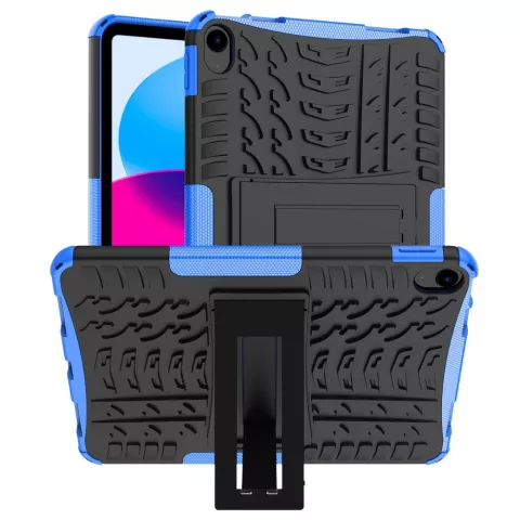 Shockproof Kickstand anti-slip hoes met standaard geschikt voor iPad 10e gen 10.9 inch 2022 - blauw