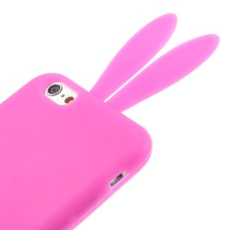 Cirkel Bedachtzaam replica Fel roze Bunny iPhone 6/6s silicone cover Konijn hoesje kopen