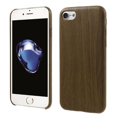 Margaret Mitchell Sleutel Categorie Silicone houten hoesje iPhone 7 8 SE 2020 2022 Wooden TPU cover Donker  imitatie hout