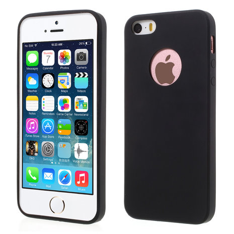 elk Frank Worthley Aanpassing Silicone hoesje iPhone 5/5s Stevige, strakke zwarte case kopen