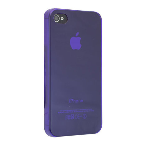 Verwisselbaar Gloed verkiezing iPhone 4 4S 4G hard case hoesje crystal doorzichtig clear - Paars