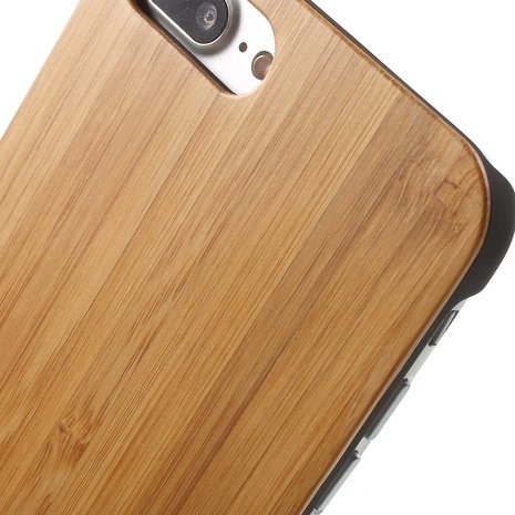 Zeker Oceanië Licht Bamboe hoesje houten case iPhone 7 Plus 8 Plus- Echt hout