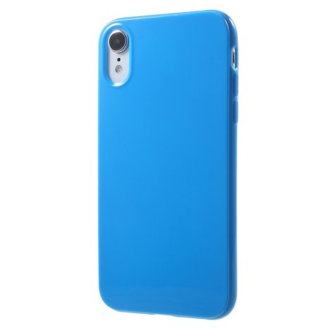 Indica Geleidbaarheid Afwezigheid Flexibel hoesje TPU iPhone XR Case - Glanzend Blauw