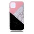 Marmer Patroon Natuursteen Roze Wit Zwart Hoesje Case geschikt voor iPhone 11 Pro