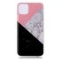 Marmer Patroon Natuursteen Roze Wit Zwart Hoesje Case geschikt voor iPhone 11 Pro Max