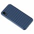 iPaky Waffle beschermend hoesje TPU Case geschikt voor iPhone XR - Blauw