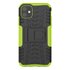 Hybride standaard case shockproof hoesje geschikt voor iPhone 11 - Groen Zwart