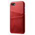 Duo Cardslot Wallet Portemonnee hoes geschikt voor iPhone 7 8 SE 2020 SE 2022 Case - Rood Bescherming