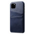 Duo Cardslot Wallet Portemonnee geschikt voor iPhone 11 hoesje - Donkerblauw Bescherming