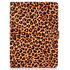 Hoes Case Wallet Portemonnee Luipaardprint geschikt voor iPad 10.2 inch, iPad Pro 10.5 en iPad Air 3 10.5 inch - Oranje Zwart Beige