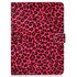 Hoes Case Wallet Portemonnee Rode Luipaardprint geschikt voor iPad 10.2 inch, iPad Pro 10.5 en iPad Air 3 10.5 inch - Zwart Rood Roze