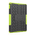 Bandenprofiel geschikt voor iPad 10.2 inch TPU Polycarbonaat Hoes met kickstand - Groen Zwart