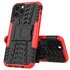 Shockproof kunststof en schokabsorberend TPU hoesje geschikt voor iPhone 12 en iPhone 12 Pro - zwart met rood