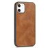 Leather Look kunstleer hoesje geschikt voor iPhone 12 mini - bruin