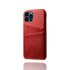 Duo Cardslot Wallet kunstleer hoesje geschikt voor iPhone 13 Pro Max - rood